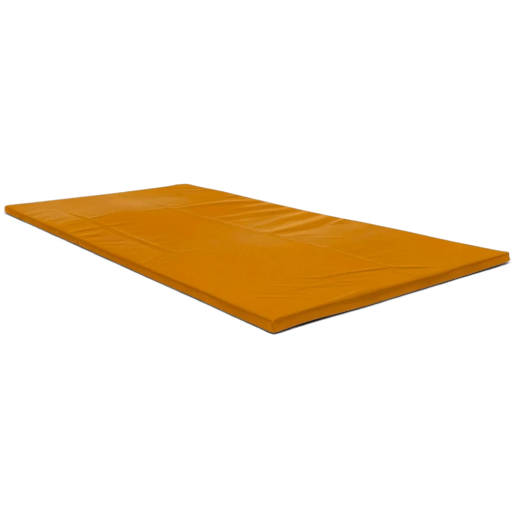 UK Gym Pits heavy duty orange chipfoam fitness mat with a durable PVC surface for martial arts and floor exercises.