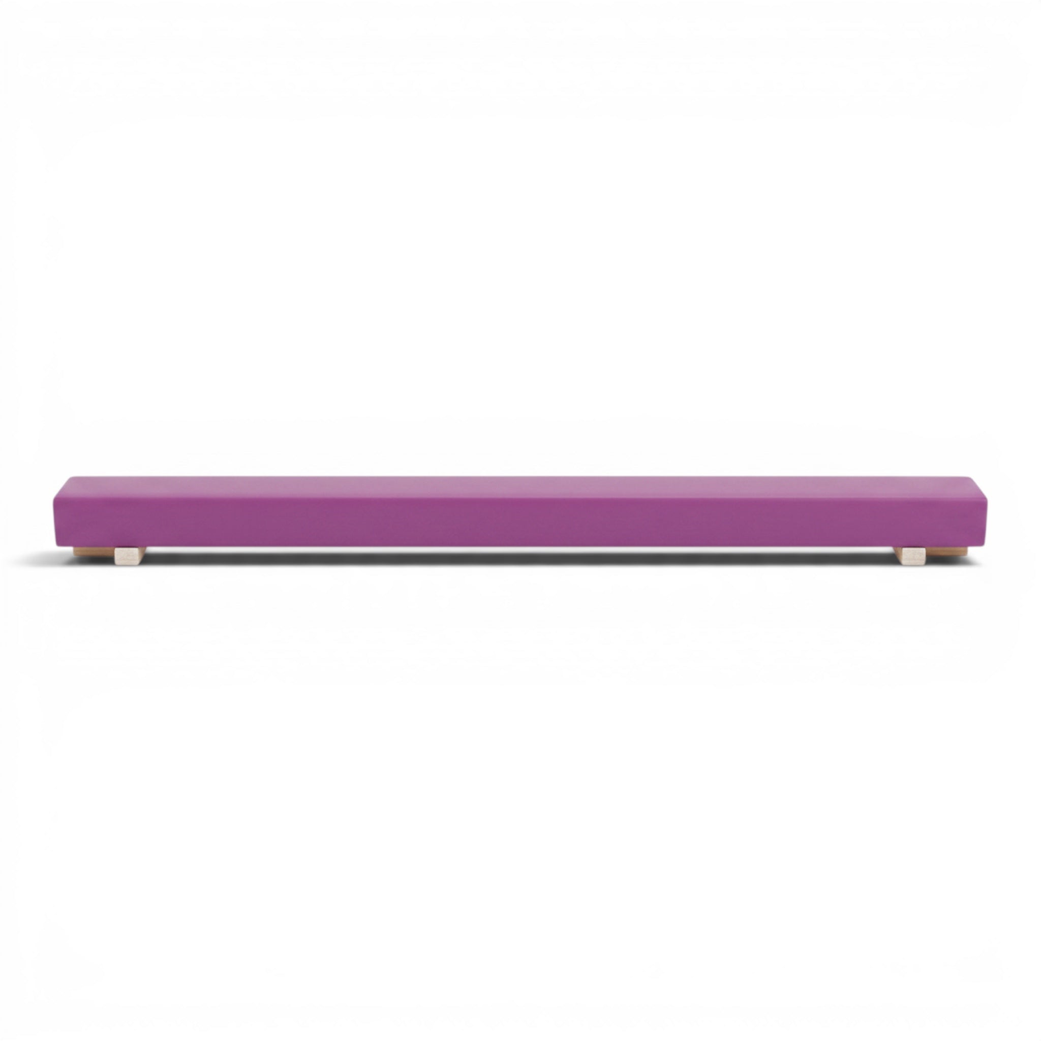 UK Gym Pits padded agility linking plank in purple vinyl with timber ends for school balance and therapeutic use