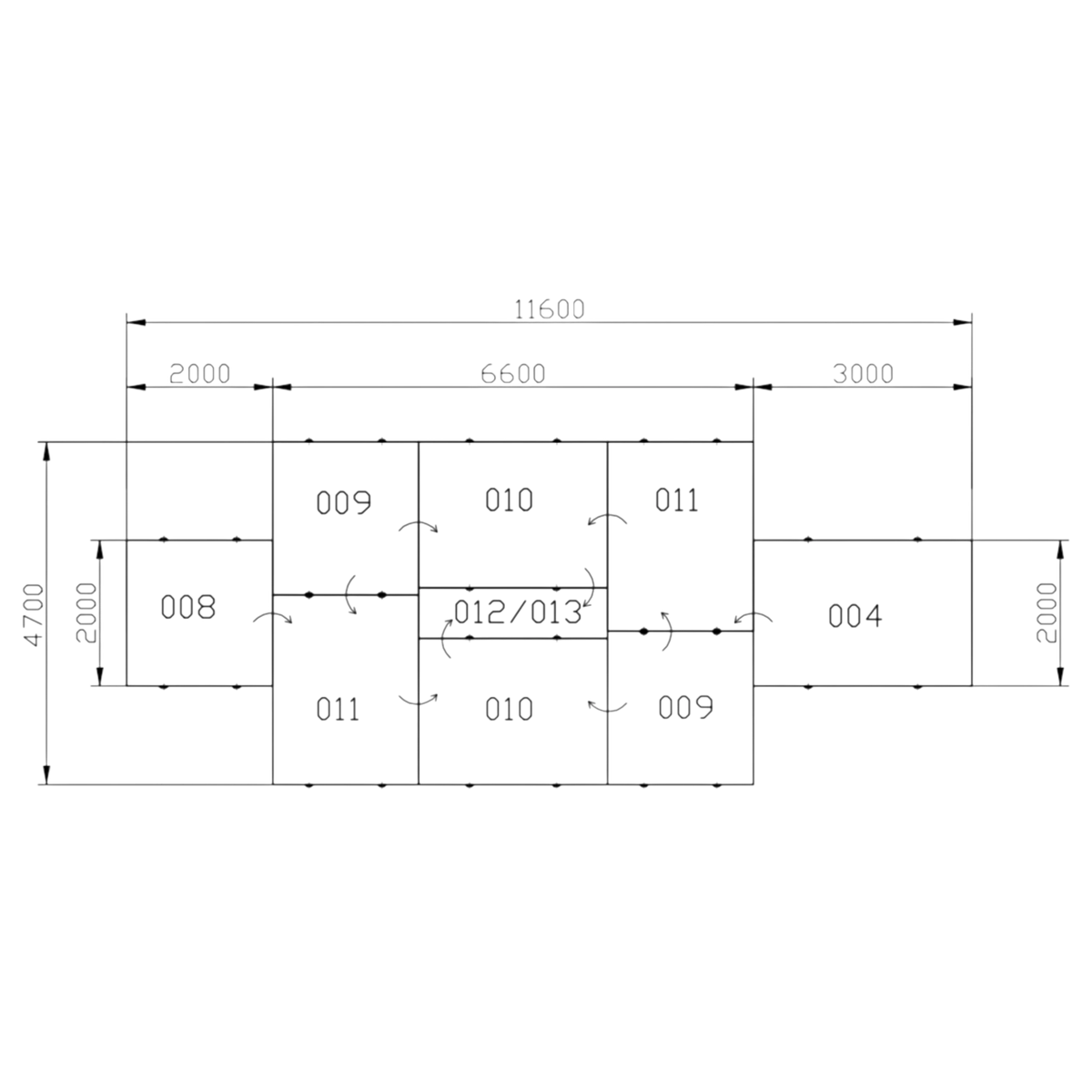UK Gym Pits technical diagram showing the layout and dimensions of 10 FIG approved parallel bars landing mats.