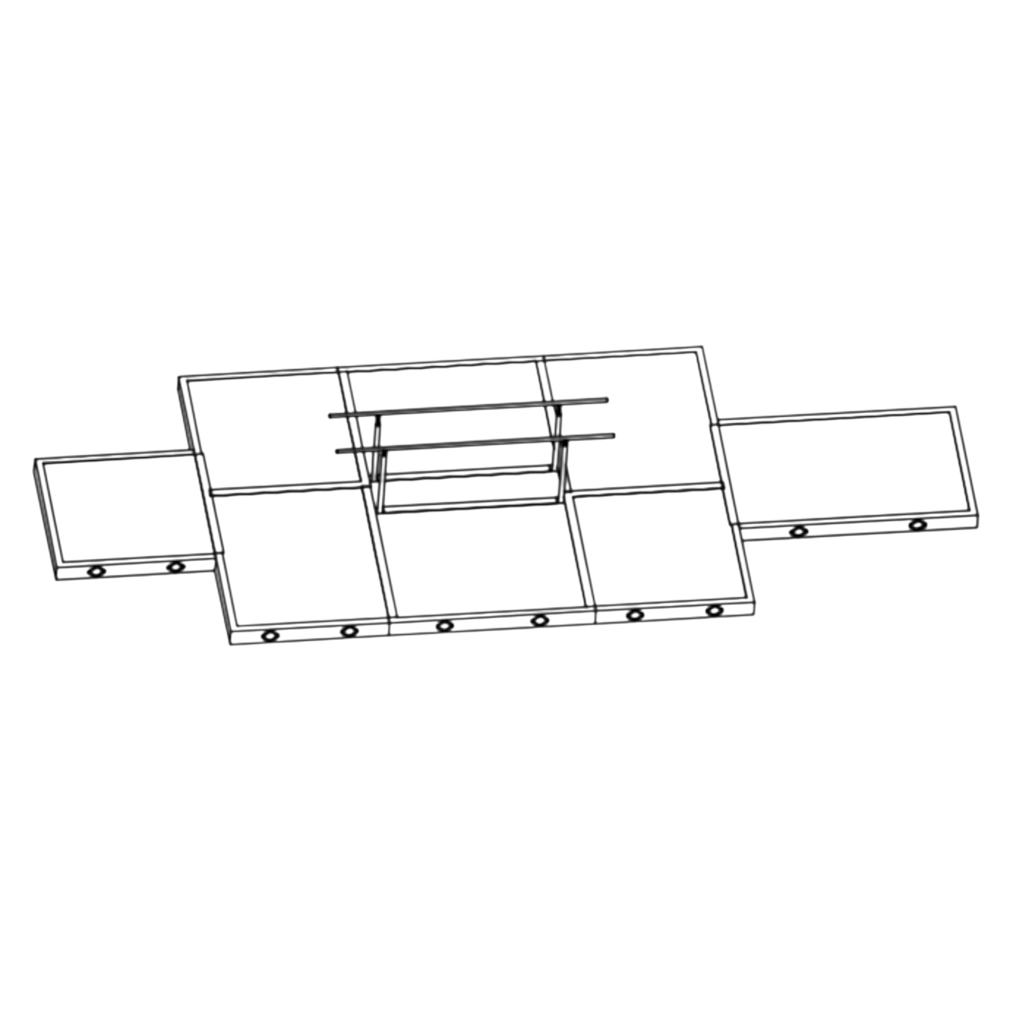 UK Gym Pits FIG approved parallel bars landing mat system layout with equipment leg cut-outs and modular design