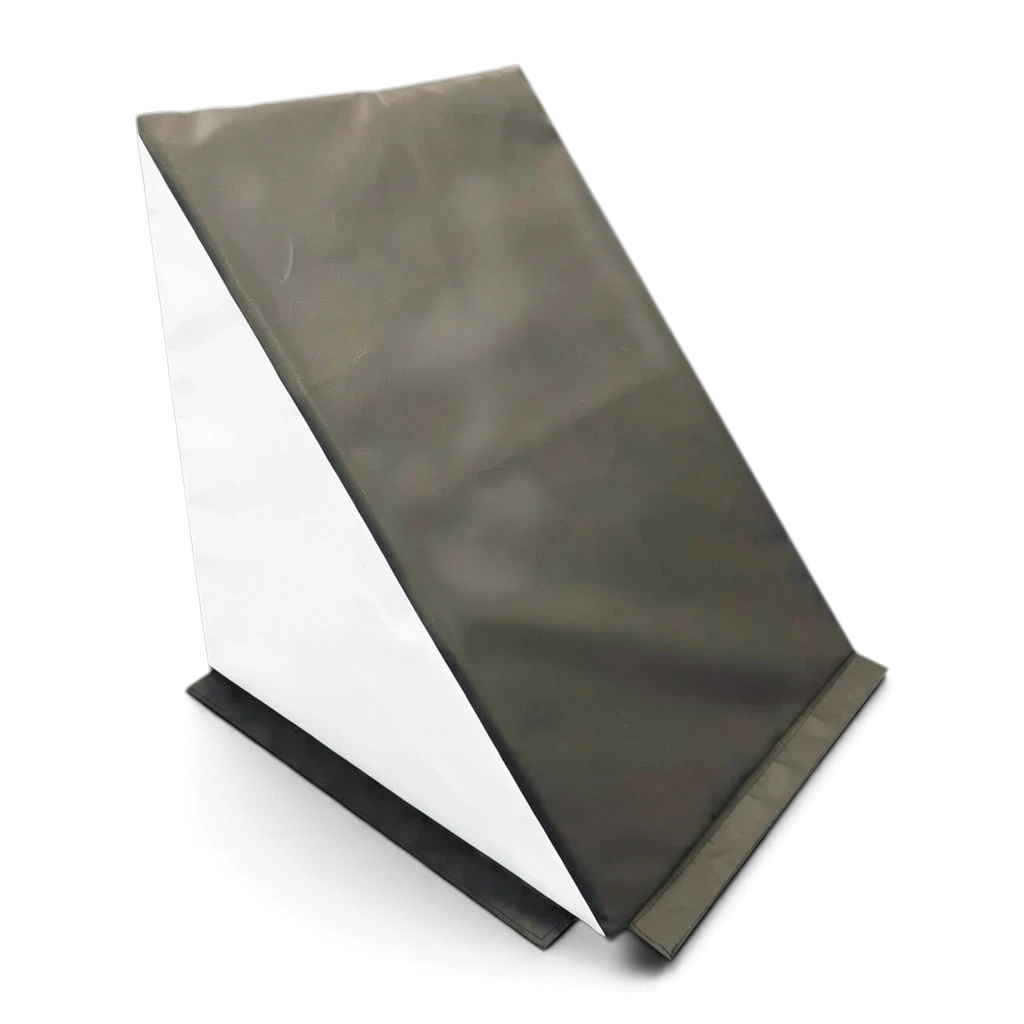 UK Gym Pits Parkour Ninja Step wedge with a black top surface and white side panel made of durable PVC foam