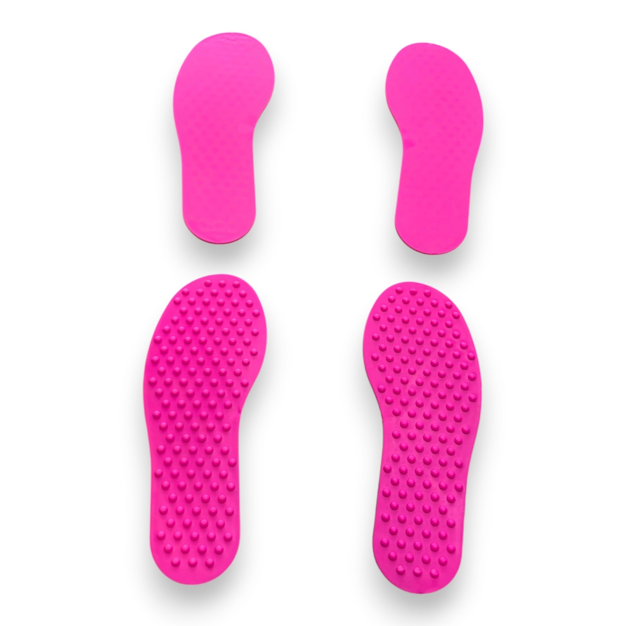 UK Gym Pits bright pink non-slip TPR feet placement markers with dimpled texture for sports and preschool activities
