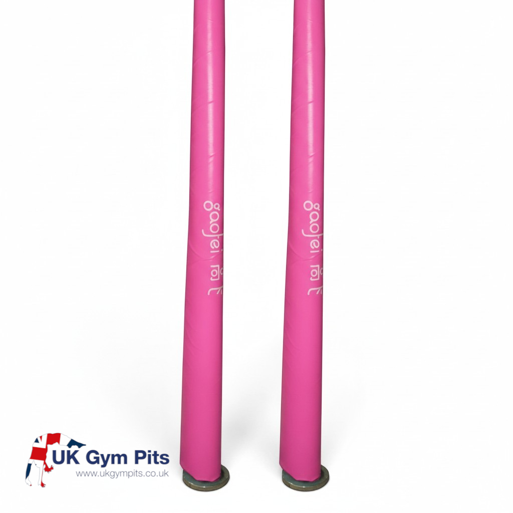 UK Gym Pits pink Gaofei ring frame post safety pads with high density foam and durable PVC vinyl exterior