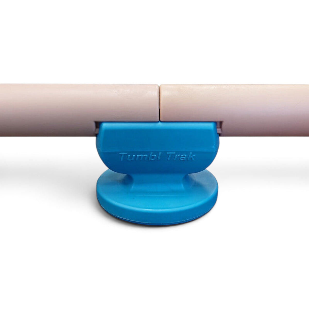 UK Gym Pits portable parallette bars with a blue base and beige rail connected for strength training