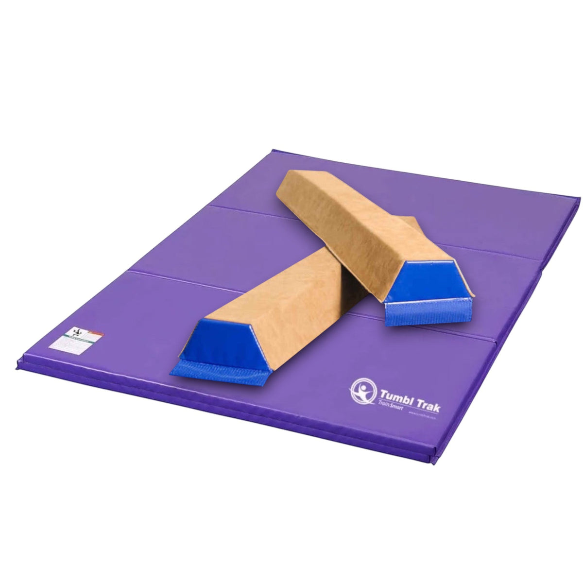 UK Gym Pits purple folding tumbling mat for gymnastics and exercise with durable vinyl surface