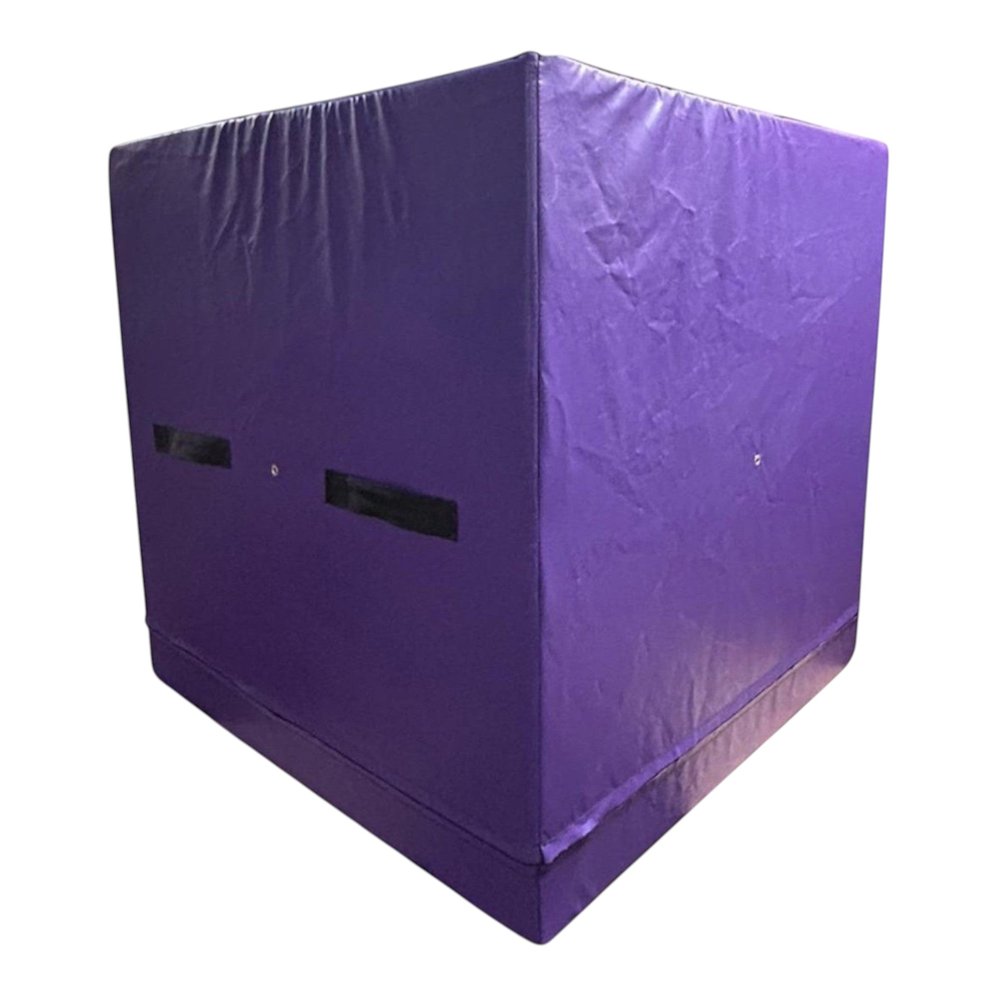 UK Gym Pits purple PVC spotting and coaching block for gymnastics training with heavy duty handles