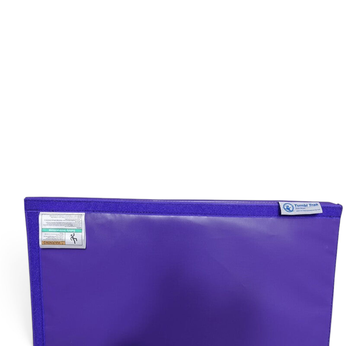 UK Gym Pits purple vinyl modular gymnastics mat panel with velcro connection tabs for tumbling and training drills