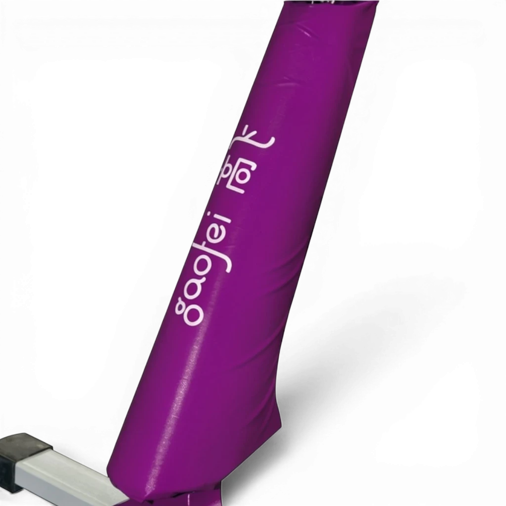 UK Gym Pits Gaofei purple PVC vinyl pommel horse leg safety padding with Velcro closure