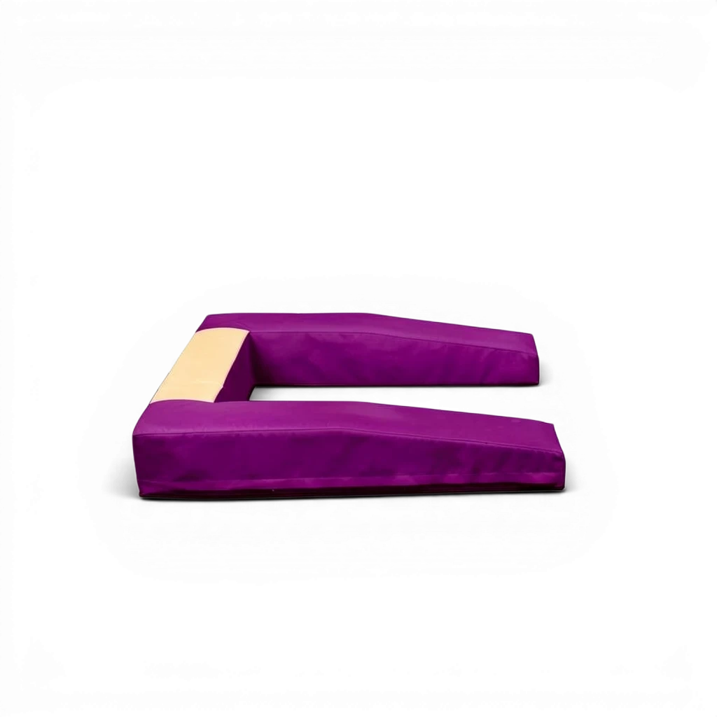 UK Gym Pits purple PVC springboard safety surround mat with flame retardant foam infill for gymnastics equipment