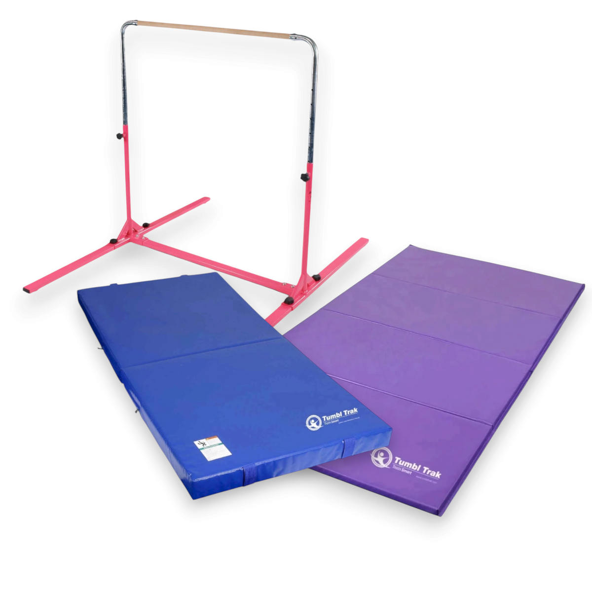 UK Gym Pits purple folding gymnastics tumbling mat with vinyl surface for home or gym training