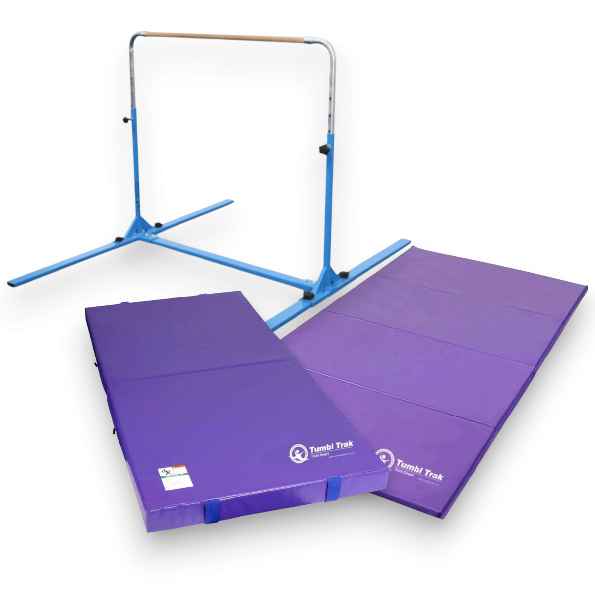 UK Gym Pits purple folding gymnastics tumbling mat with vinyl surface for home or gym training