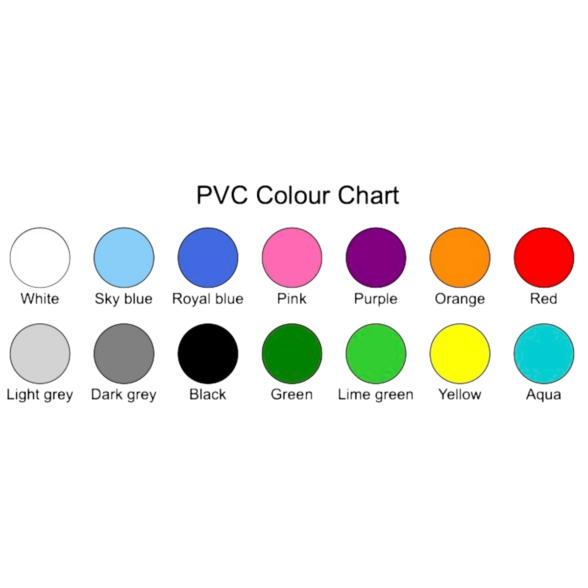 UK Gym Pits PVC colour chart showing a variety of bright and neutral fabric swatches for folding sleep mats