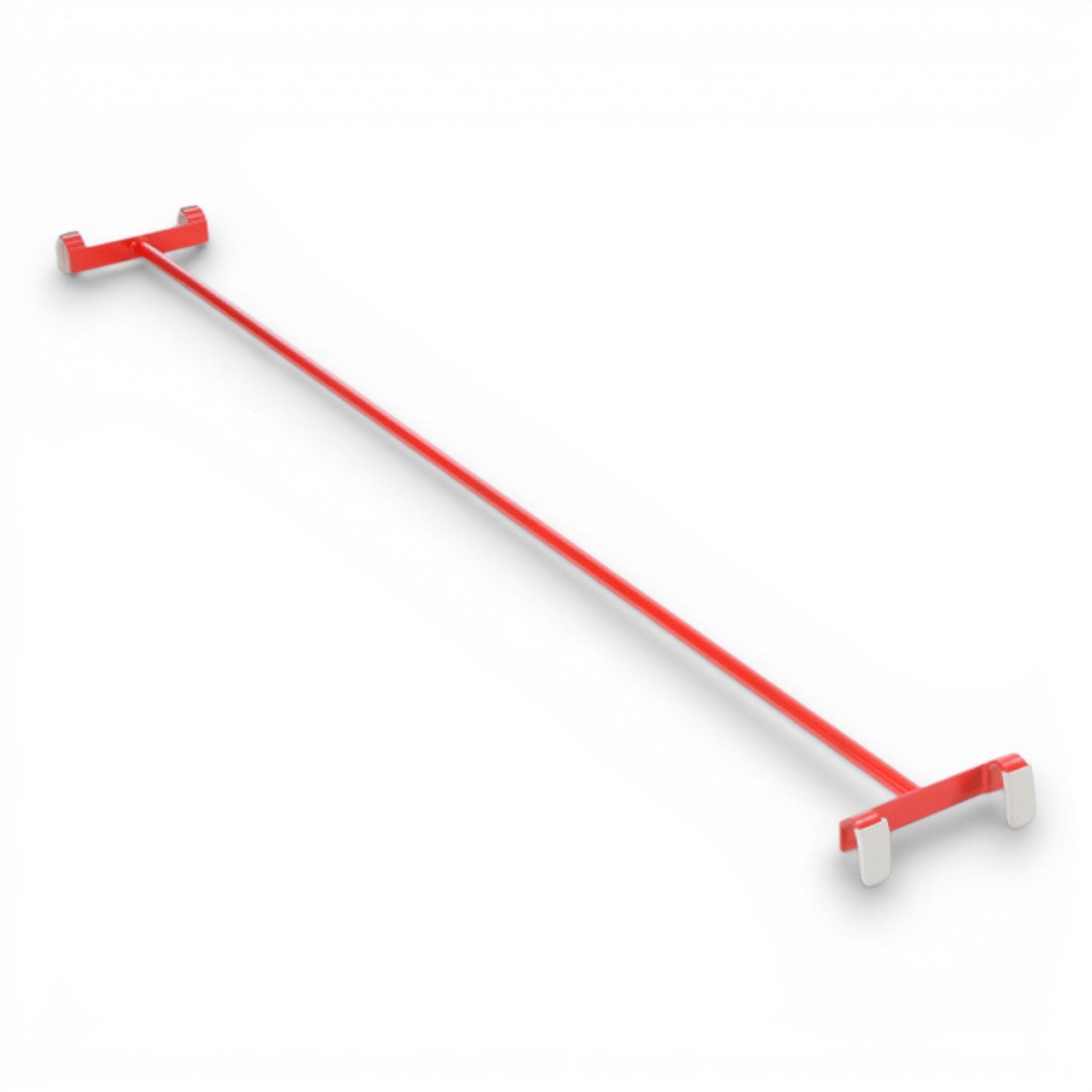 UK Gym Pits red powder-coated metal agility linking pole with safety hooks at both ends for gym equipment connection