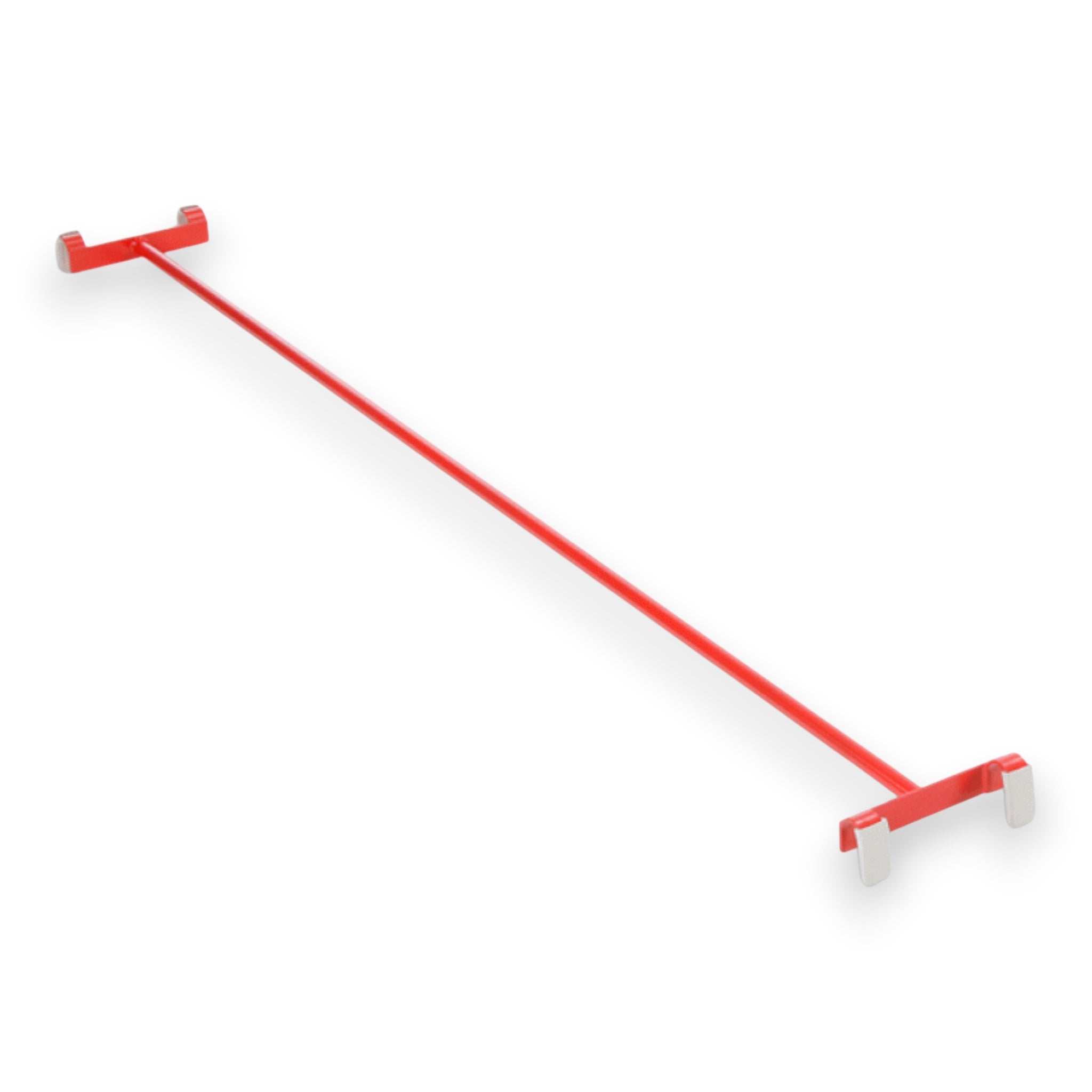 UK Gym Pits red metal agility linking pole with hooks at both ends for school gymnastics equipment