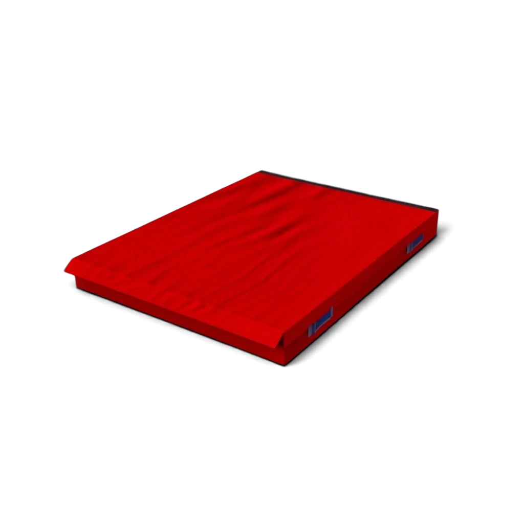UK Gym Pits red connecting safety mat with heavy duty handles and anti-slip base for gymnastics and martial arts