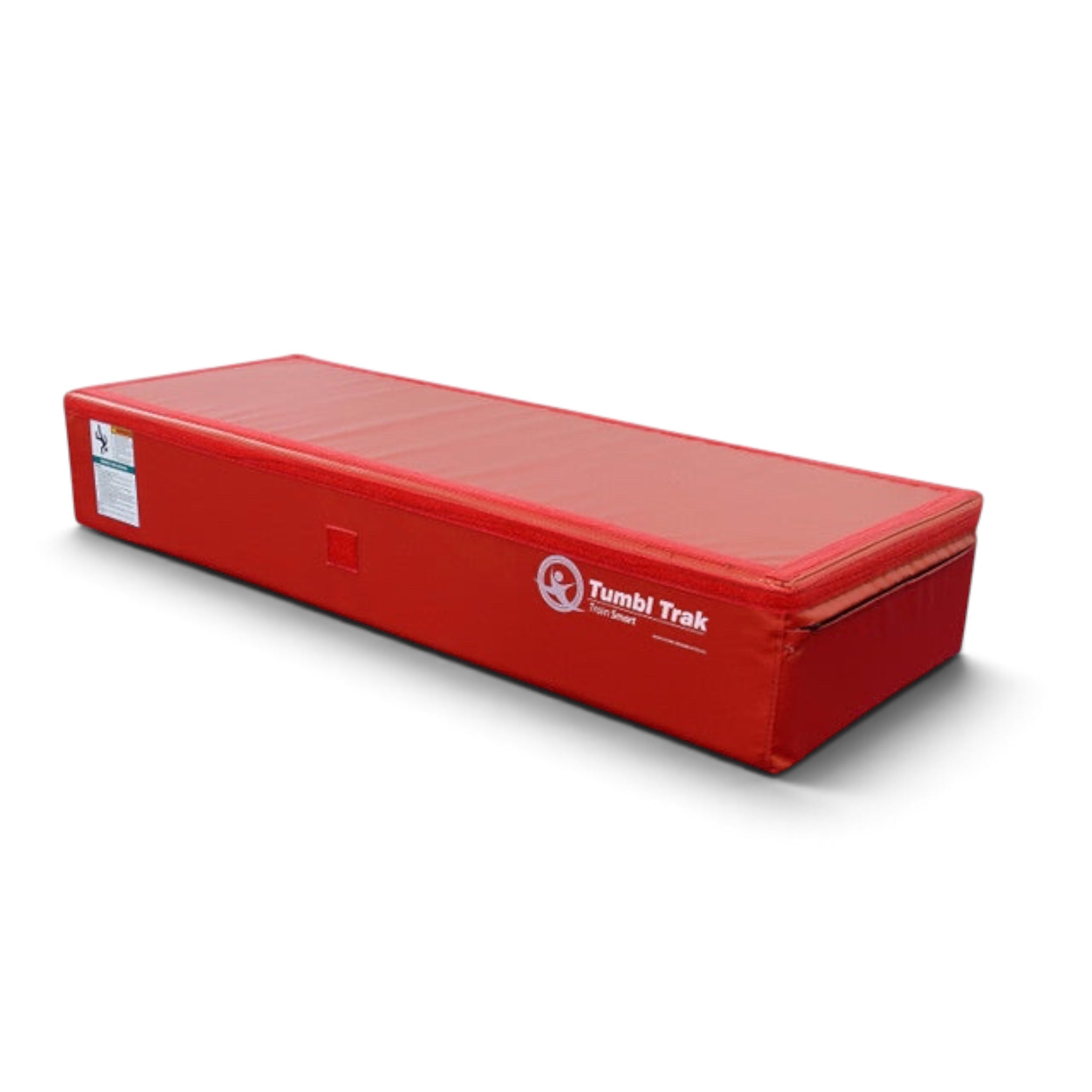UK Gym Pits red vinyl booster block with Velcro for gymnastics training and spotting stations
