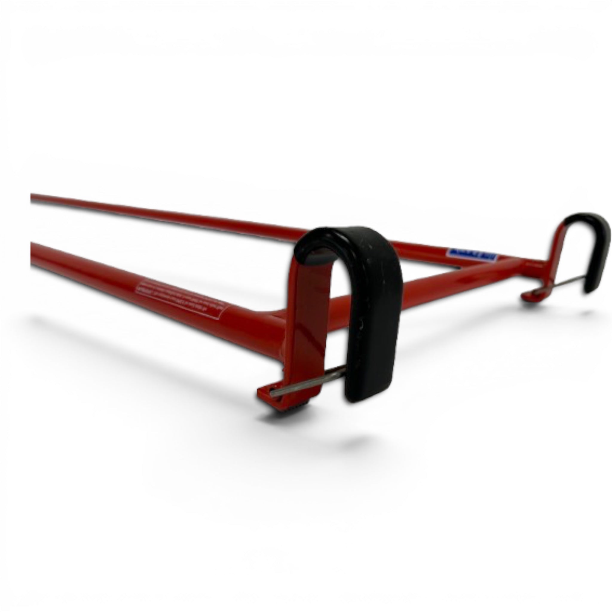 UK Gym Pits red metal agility parallel bars with safety hooks for linking to gym equipment