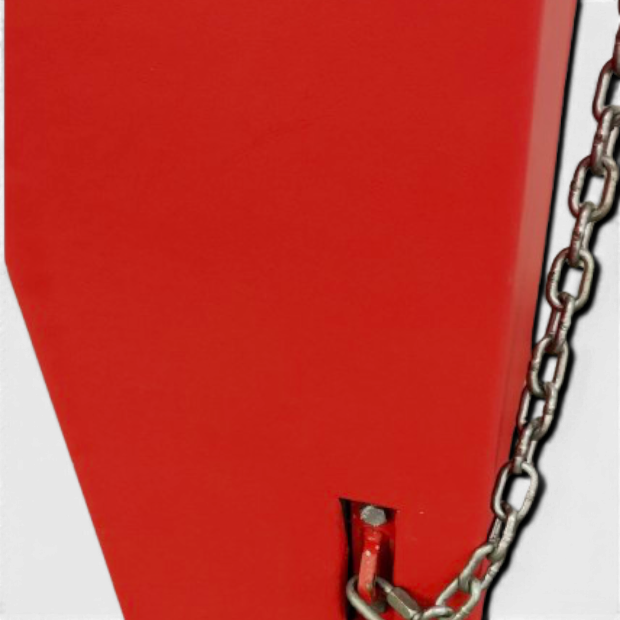 UK Gym Pits red shock-absorbing PVC stanchion padding for gym safety, featuring a durable foam core.