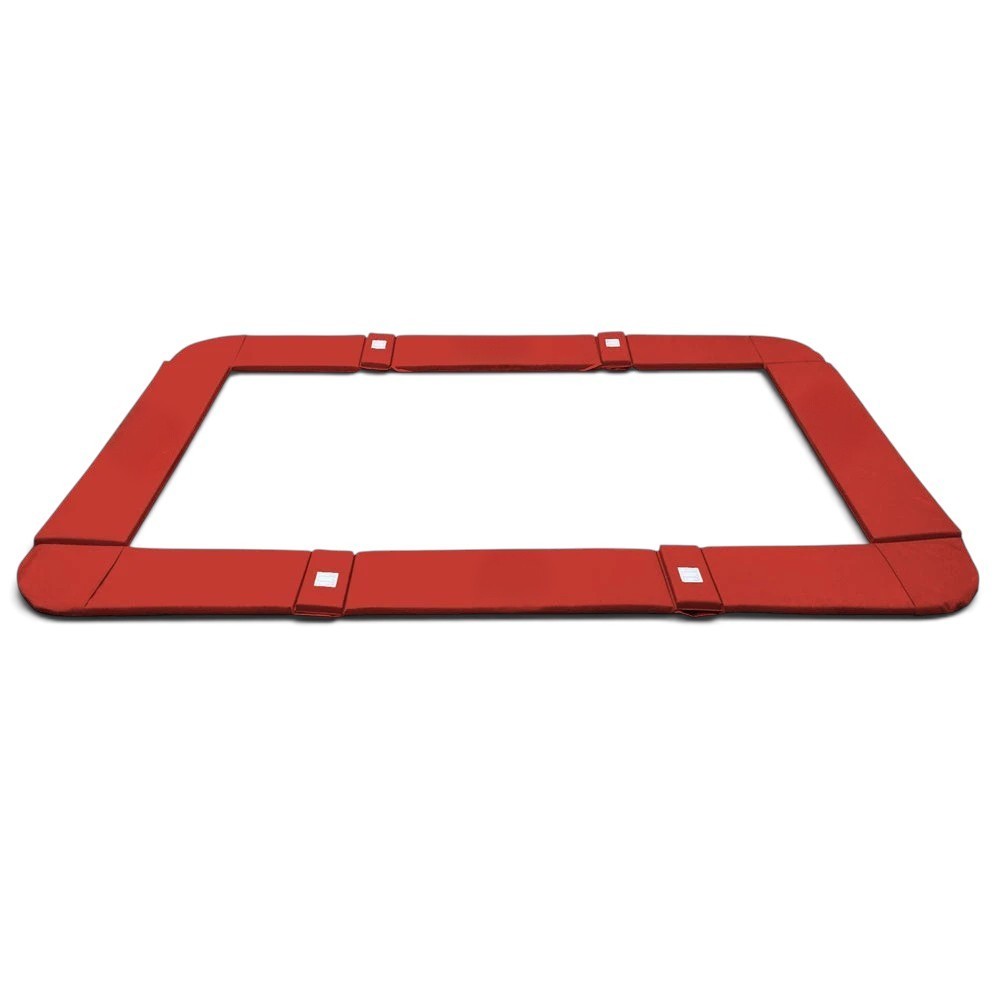 UK Gym Pits red PVC trampoline frame pads with velcro straps for GM and GMEX trampolines
