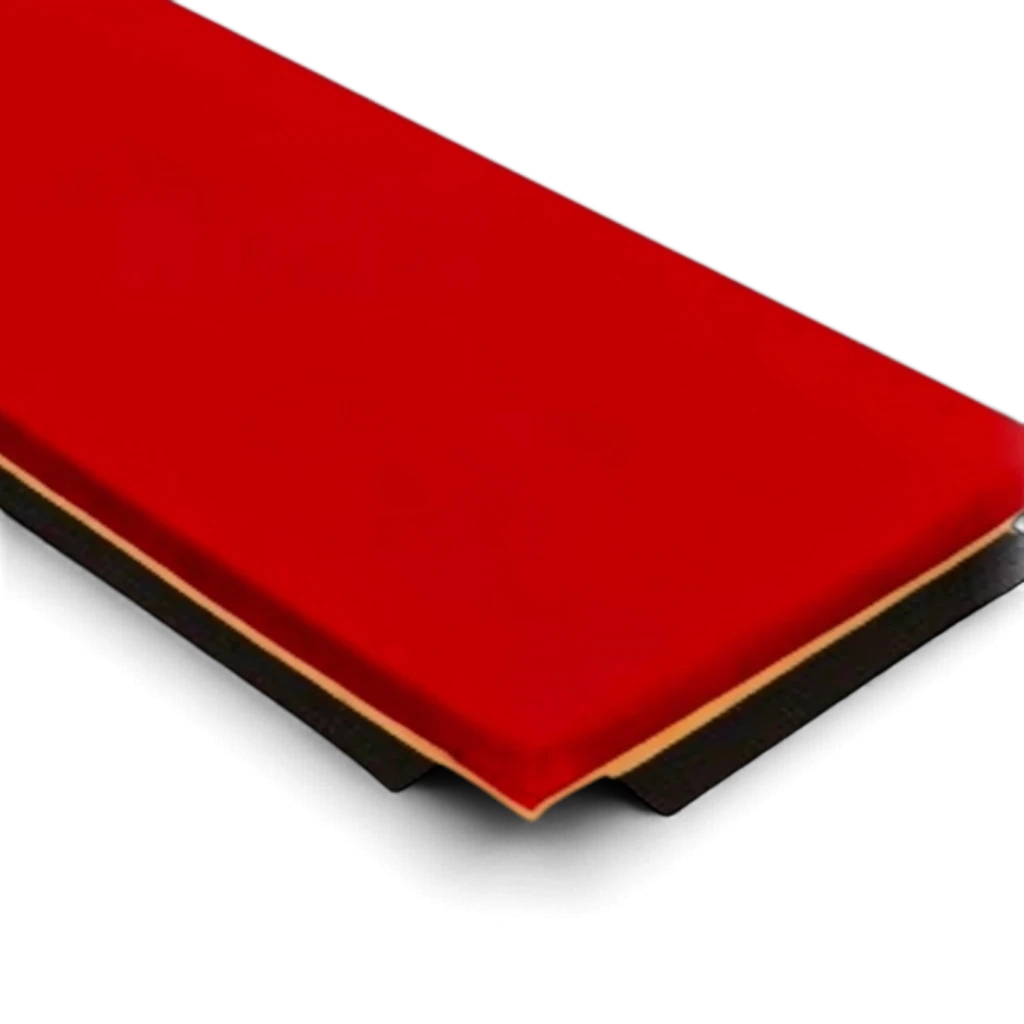 UK Gym Pits red PU foam tumbling play mat with anti-slip base for gymnastics and soft play exercises.