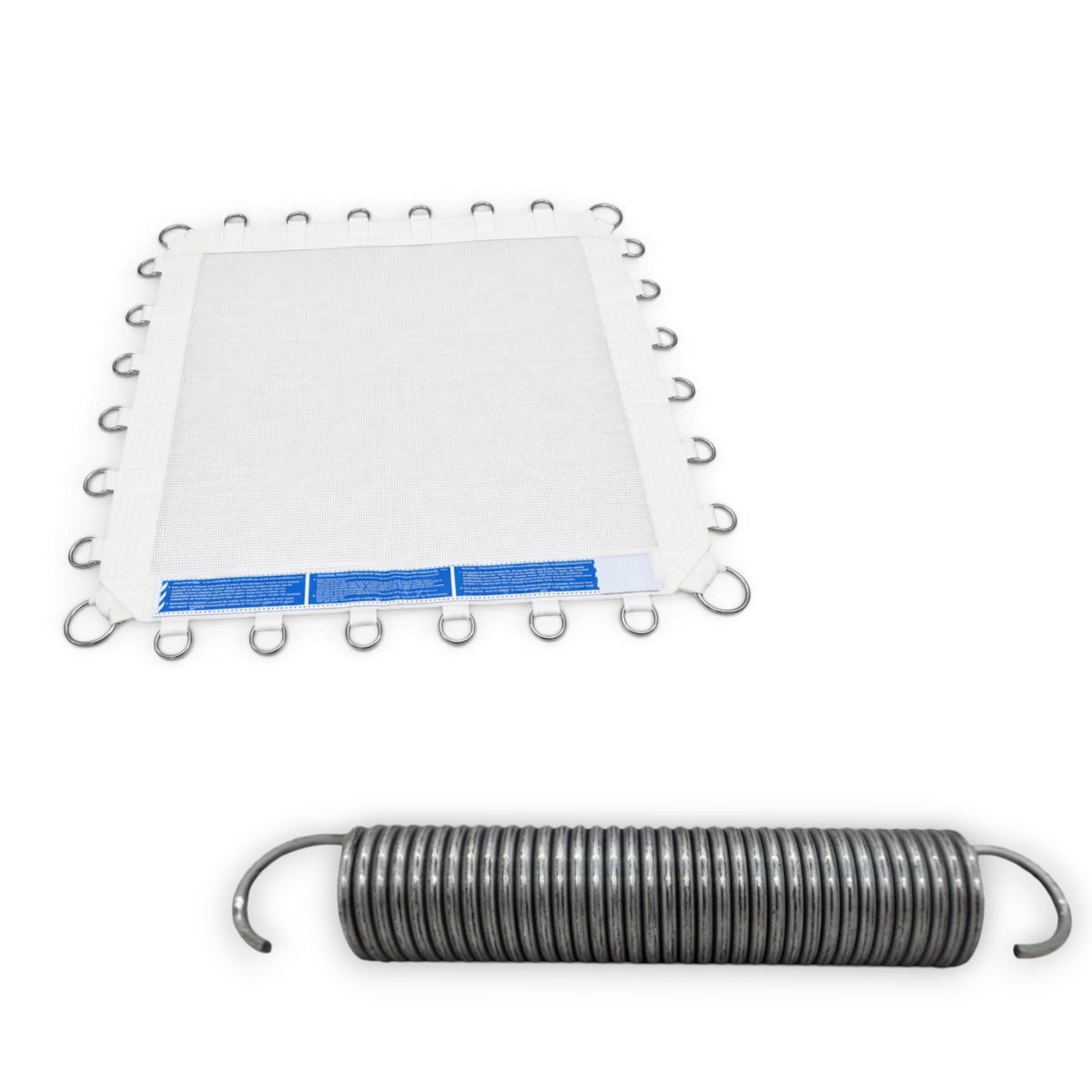 UK Gym Pits white super-mesh replacement bed for super mini trampolines with metal attachment rings