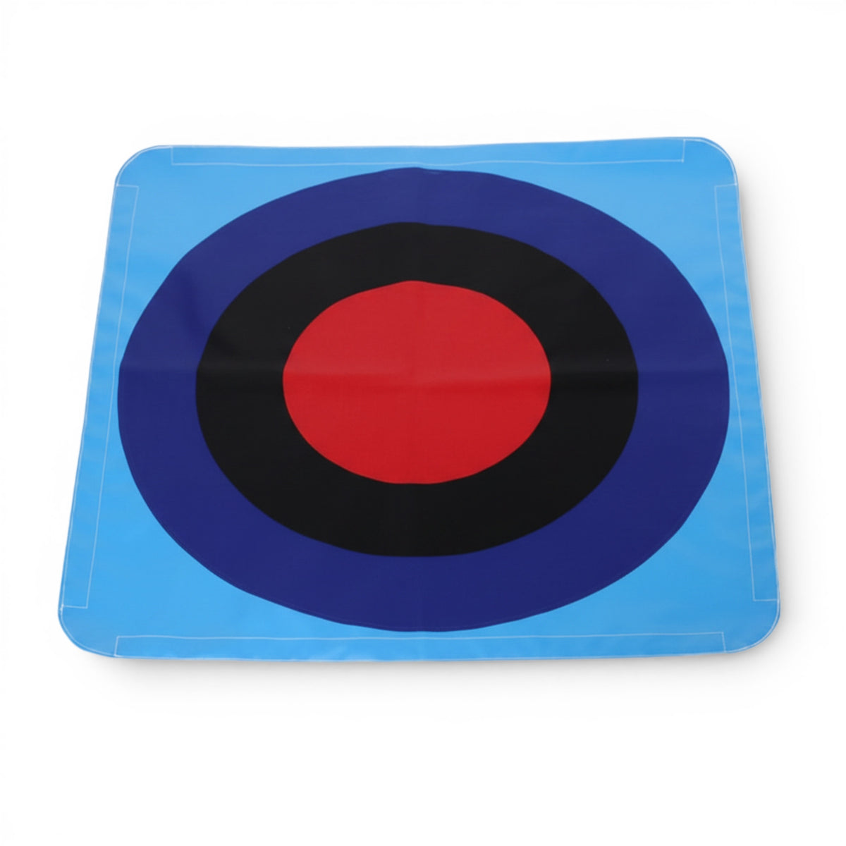 UK Gym Pits Spencer Spot Landing Dot with blue, black, and red bullseye target for gymnastics and athletic training.
