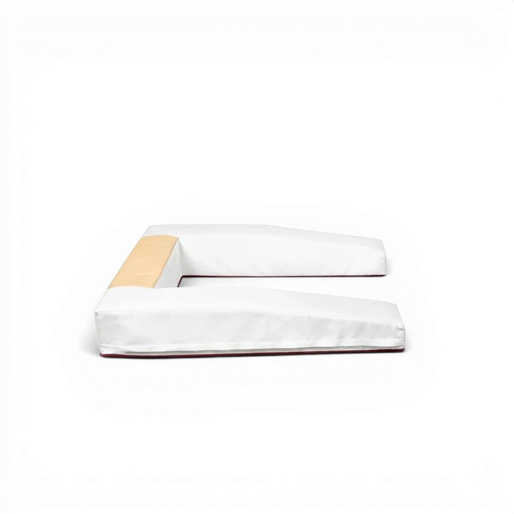 UK Gym Pits FIG approved white and tan PVC springboard safety surround mat for gymnastics equipment
