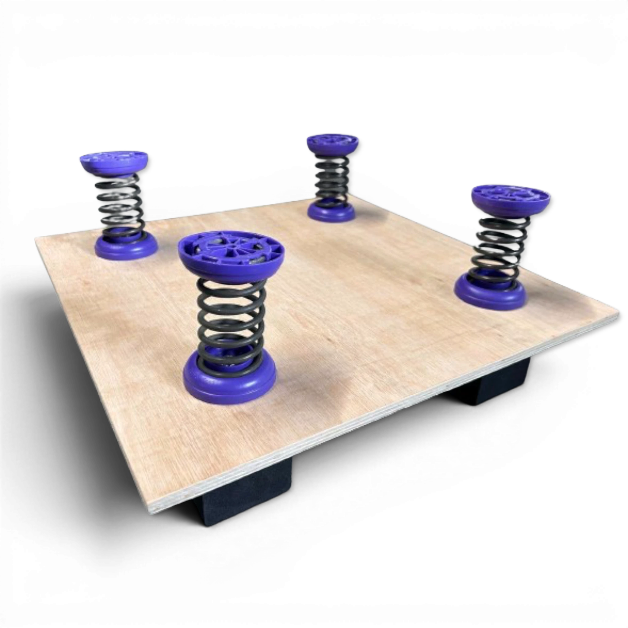 UK Gym Pits gymnastics sprung floor plywood panel with four high carbon steel power springs attached