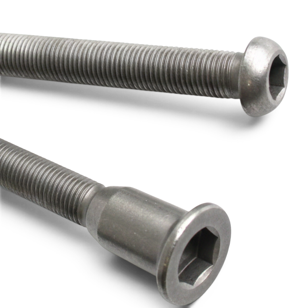 UK Gym Pits stainless steel nut and bolt set for GRP handrail systems with flush mount hex head design