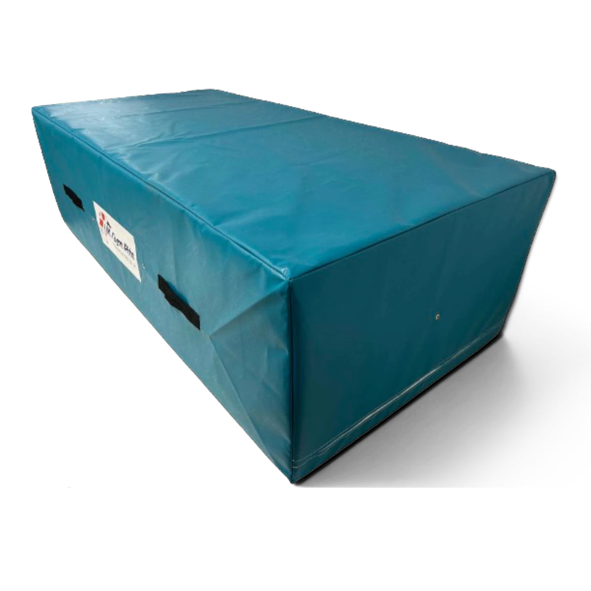 UK Gym Pits blue PVC gymnastics spotting and coaching block with heavy duty carrying handles