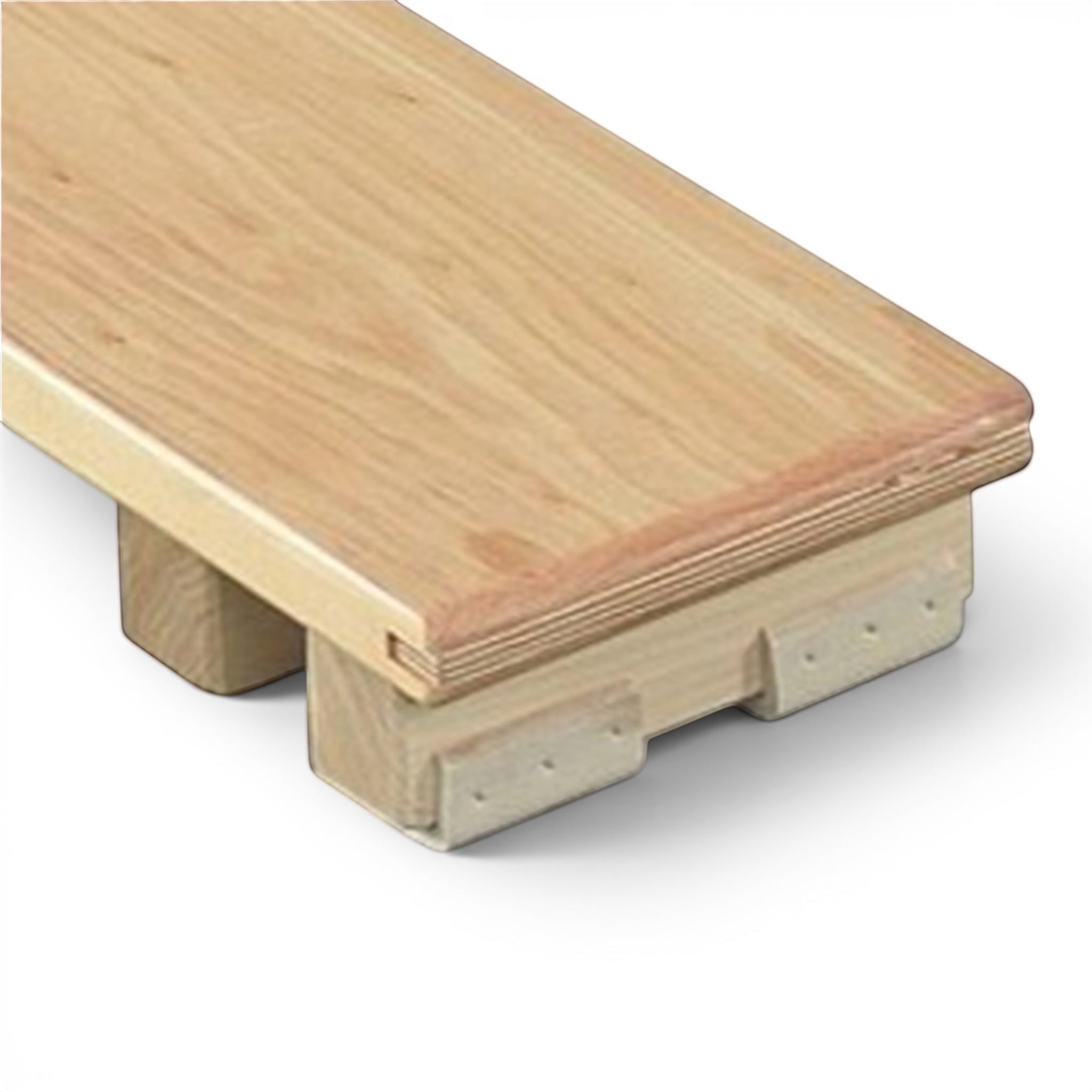 UK Gym Pits natural timber agility linking plank with heavy duty anti-slip rubber feet for school gym equipment