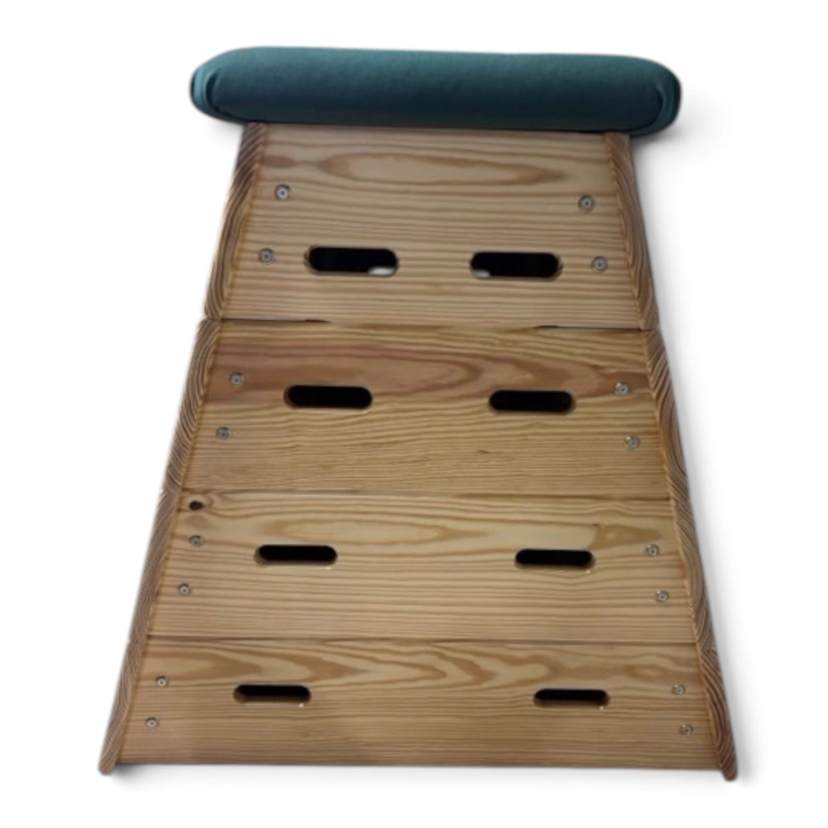 UK Gym Pits timber vault box with three stackable wooden sections and a padded top for gymnastics training