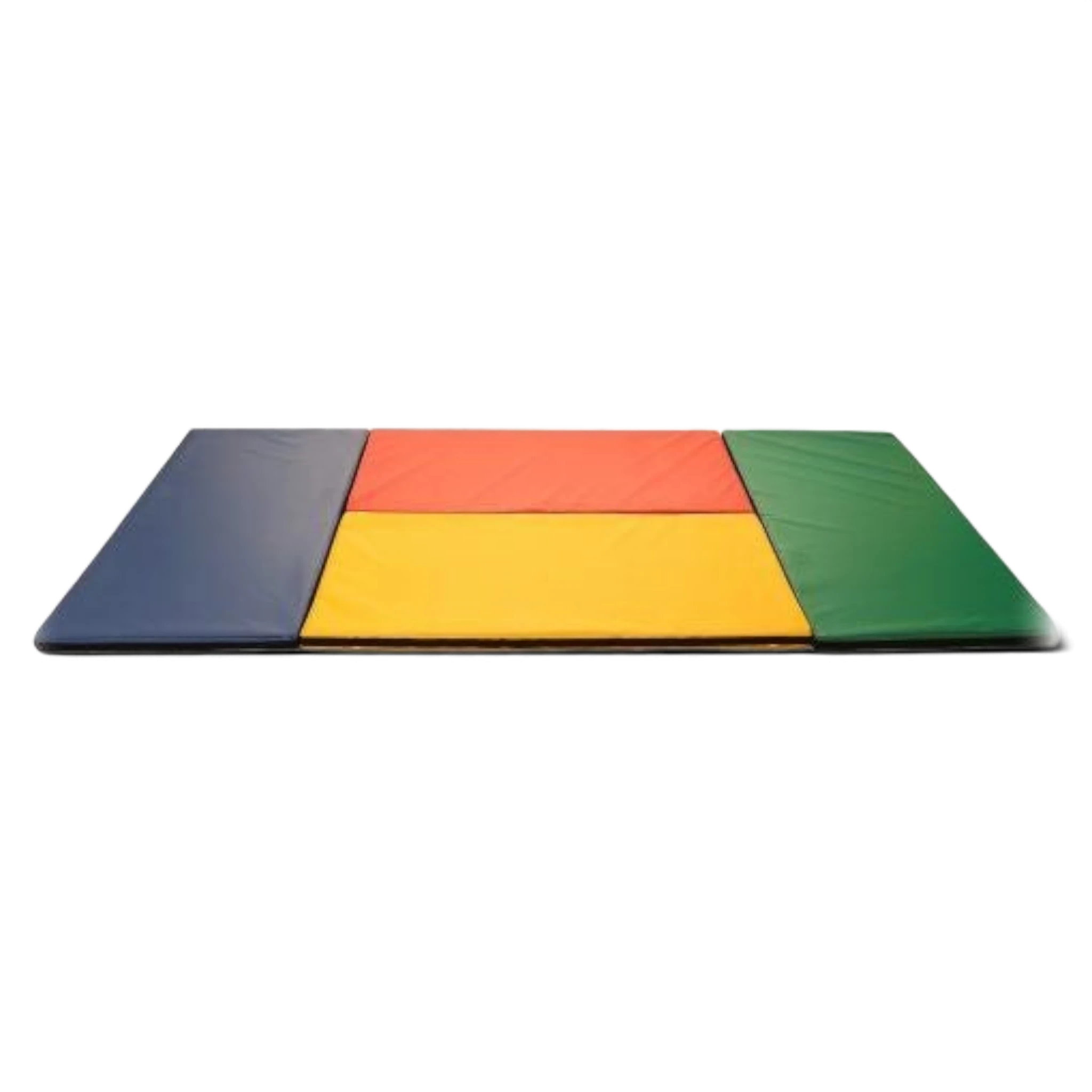 UK Gym Pits multi-coloured tumbling play mat with anti-slip base and velcro connectors for gymnastics and soft play.