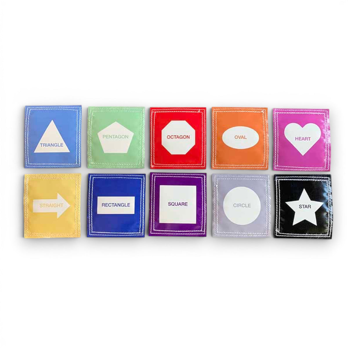 UK Gym Pits colourful vinyl velcro shape manipulatives for educational obstacle courses and learning stations