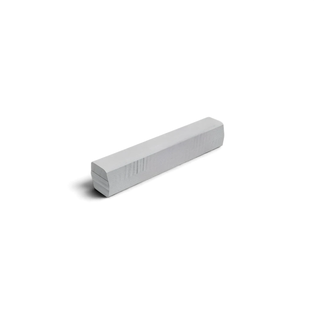 UK Gym Pits white folding foam floor beam for gymnastics practice with anti-slip base and durable PVC cover.