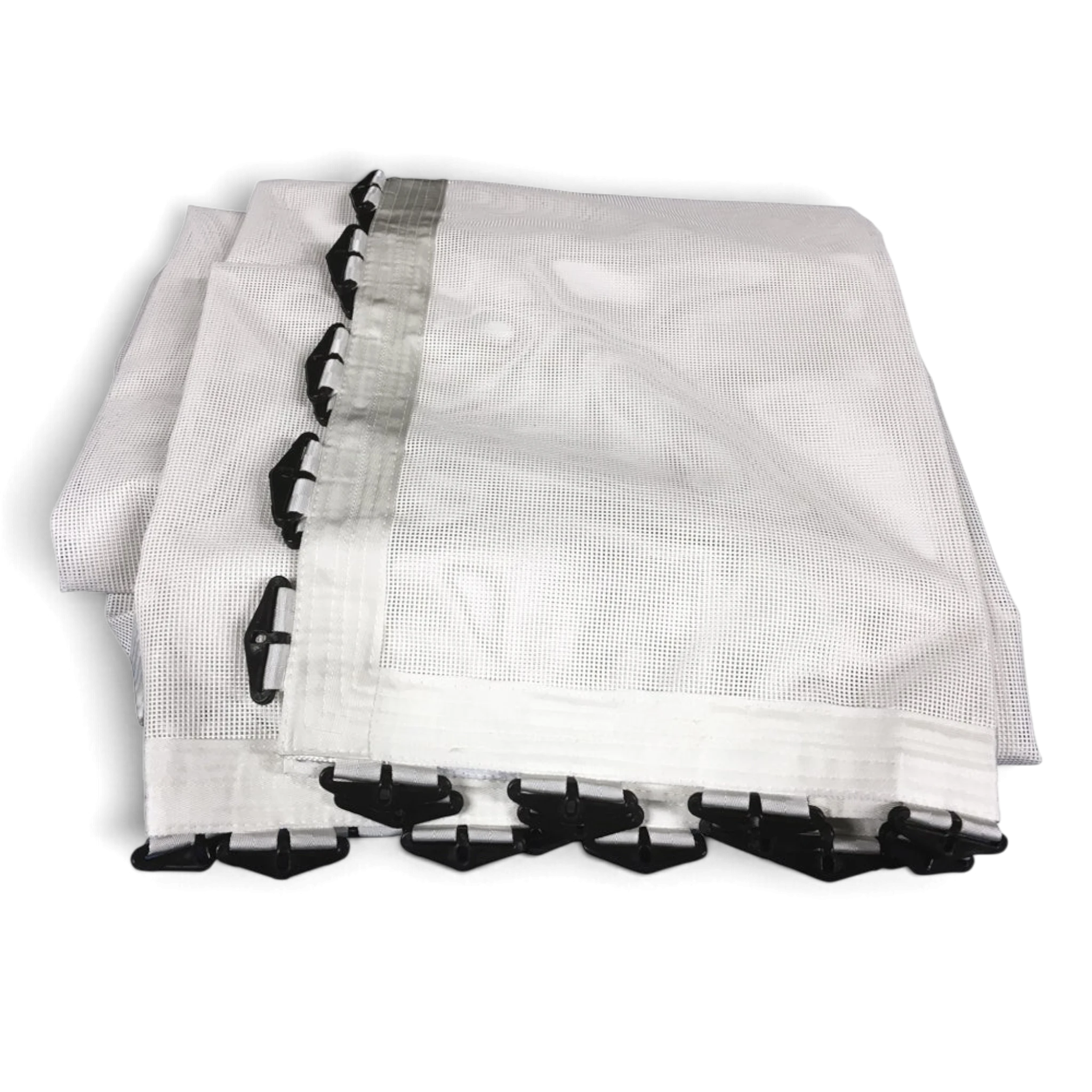 UK Gym Pits white super-mesh replacement junior trampoline bed with durable moulded anchor bars