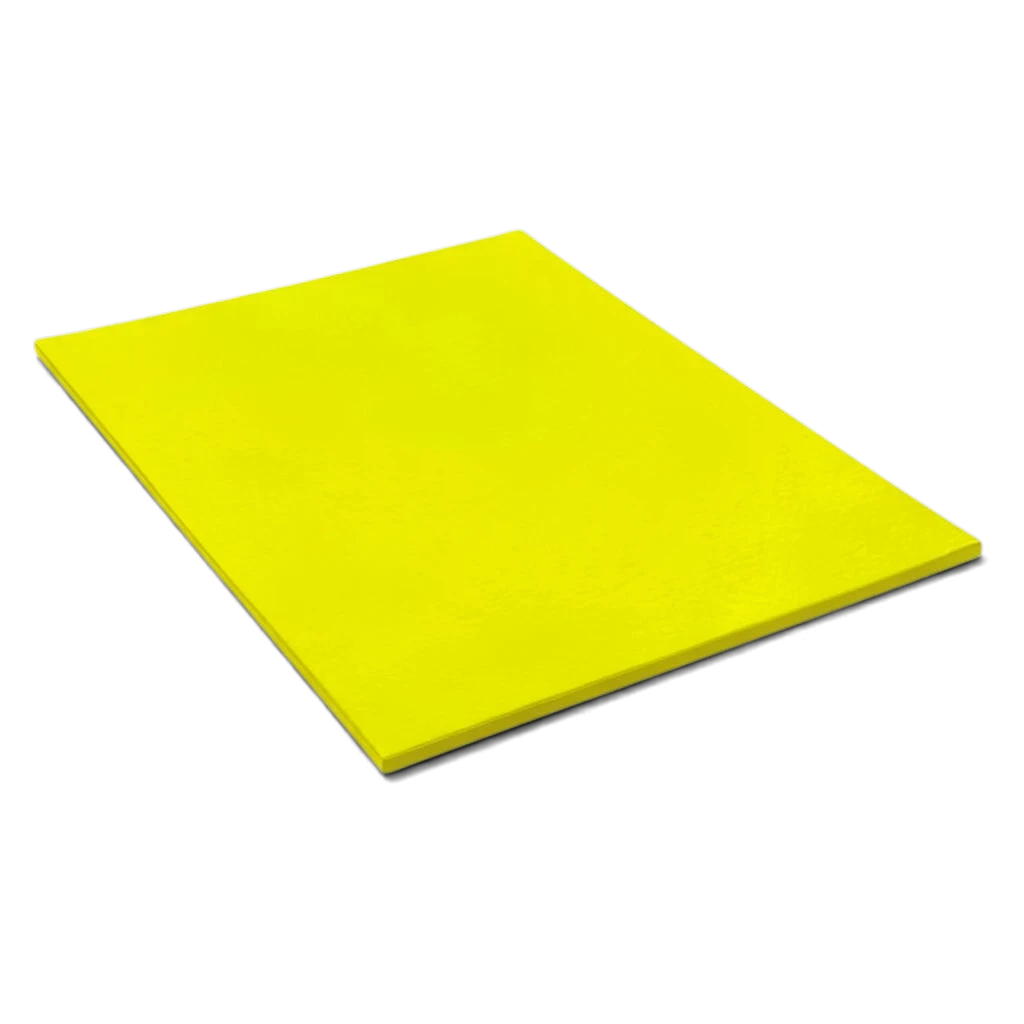 UK Gym Pits lightweight yellow stretch mat with chipfoam core and durable PVC cover for fitness and gymnastics.