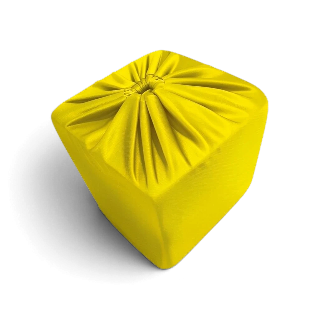UK Gym Pits yellow polyester foam block sock with elastic closure for gym pit maintenance