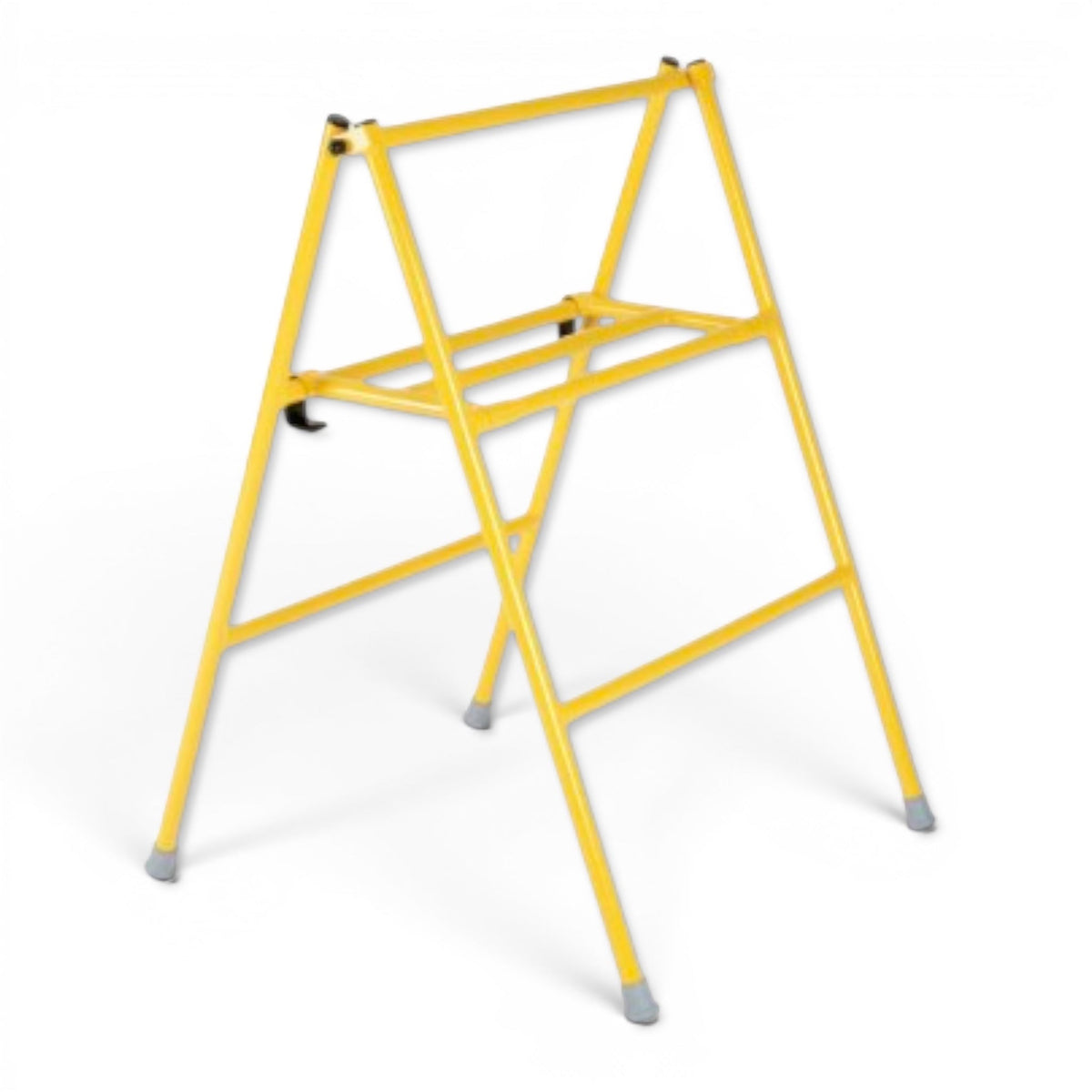 UK Gym Pits yellow folding agility trestle made of powder coated tubular steel with anti-slip rubber feet.