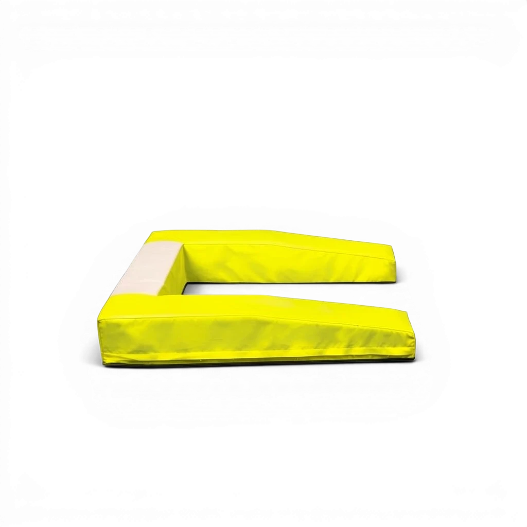 UK Gym Pits yellow PVC springboard safety surround mat with flame retardant foam for gymnastics equipment