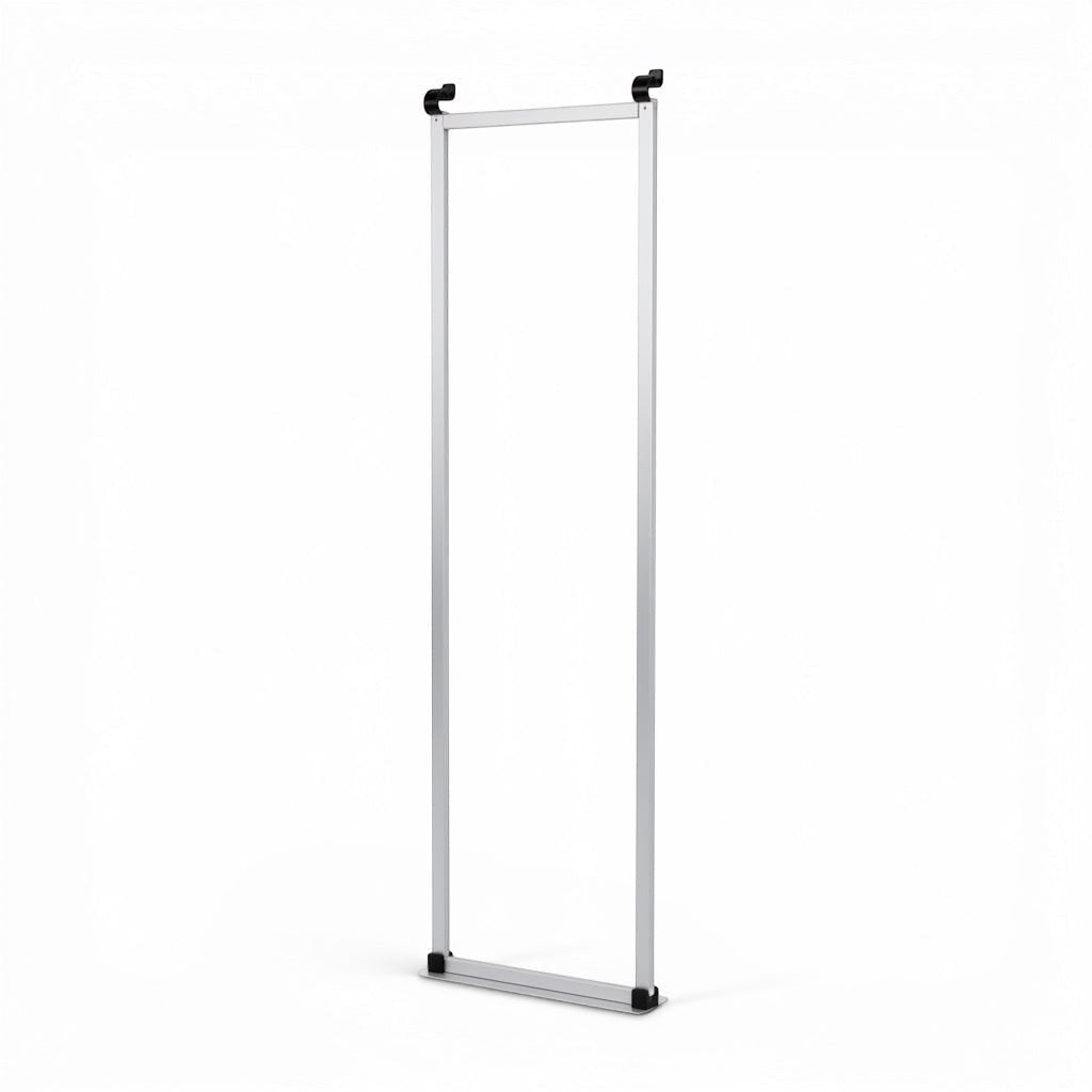 UK Gym Pits silver aluminium agility linking parallel bars with safety hooks for gym equipment attachment.