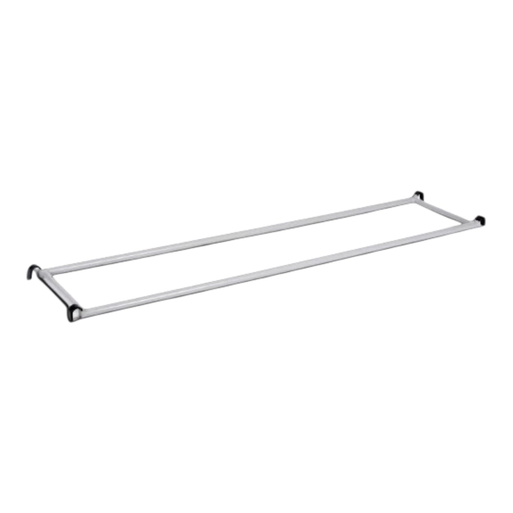 UK Gym Pits silver aluminium agility parallel bars with safety hooks for linking to gym equipment.