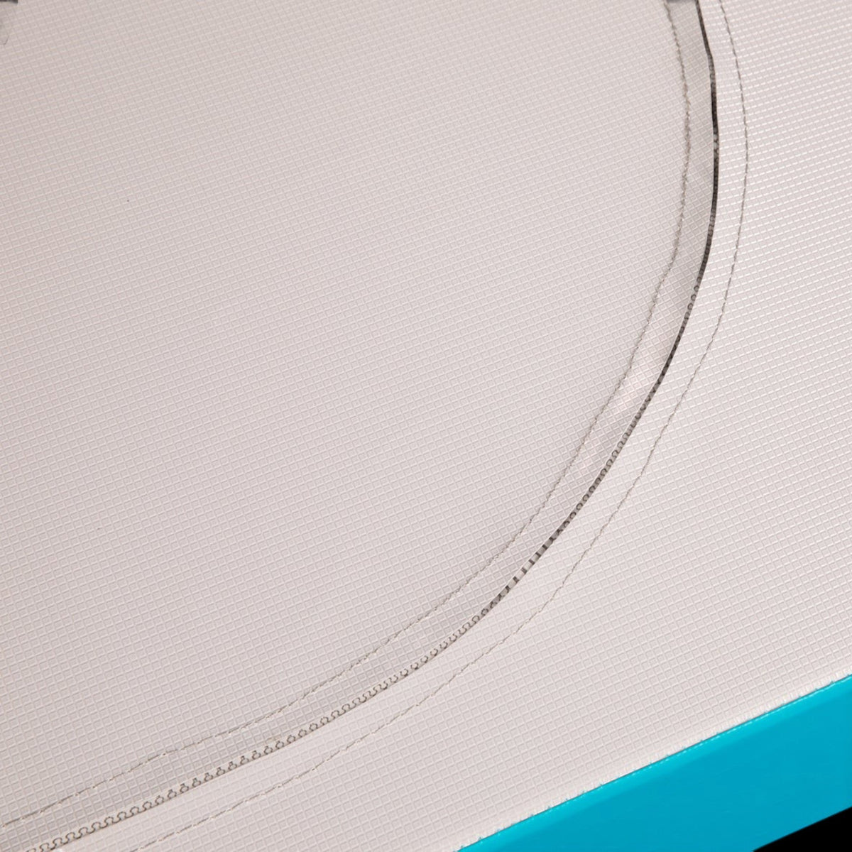 UK Gym Pits FIG approved beam landing mat featuring a reinforced circular cut-out for equipment legs and durable PVC.