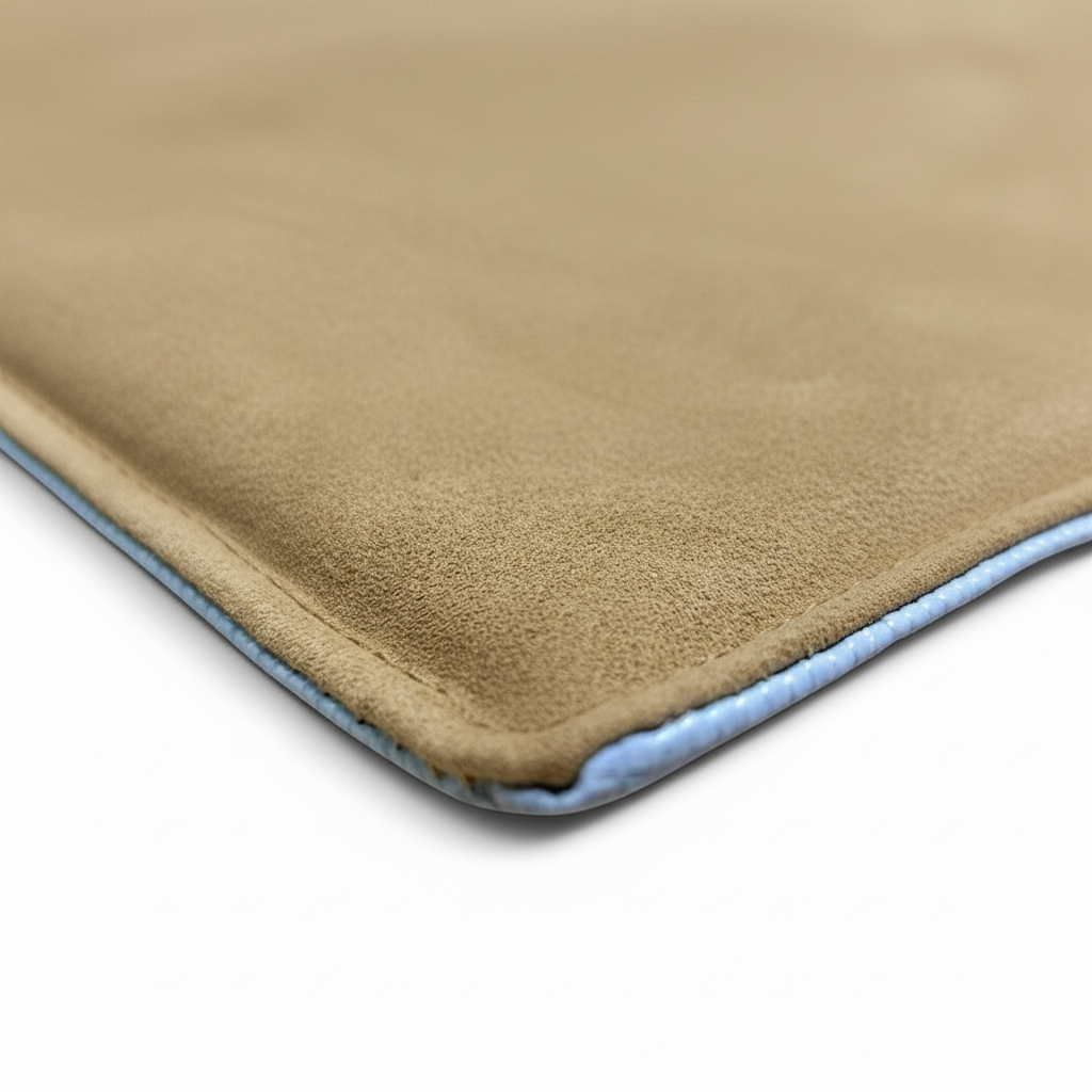 UK Gym Pits Gaofei beam PU mat with a tan anti-slip cushioned surface for gymnastics training