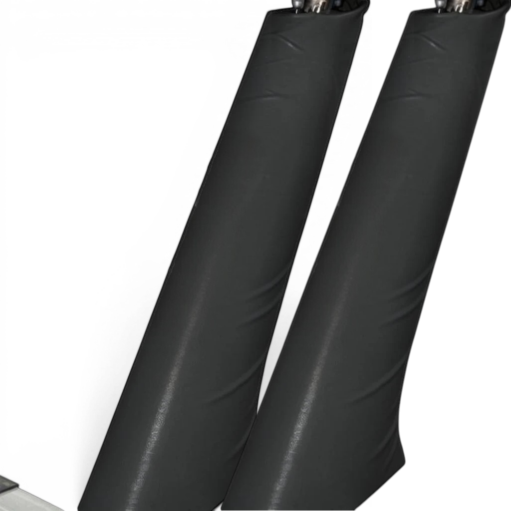 UK Gym Pits black PVC vinyl beam leg safety padding with high-density foam for gymnastics equipment