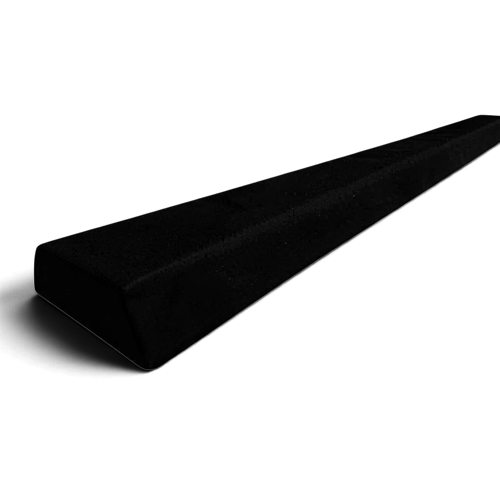 UK Gym Pits black PE foam floor balance beam with anti-slip base for gymnastics training and soft play