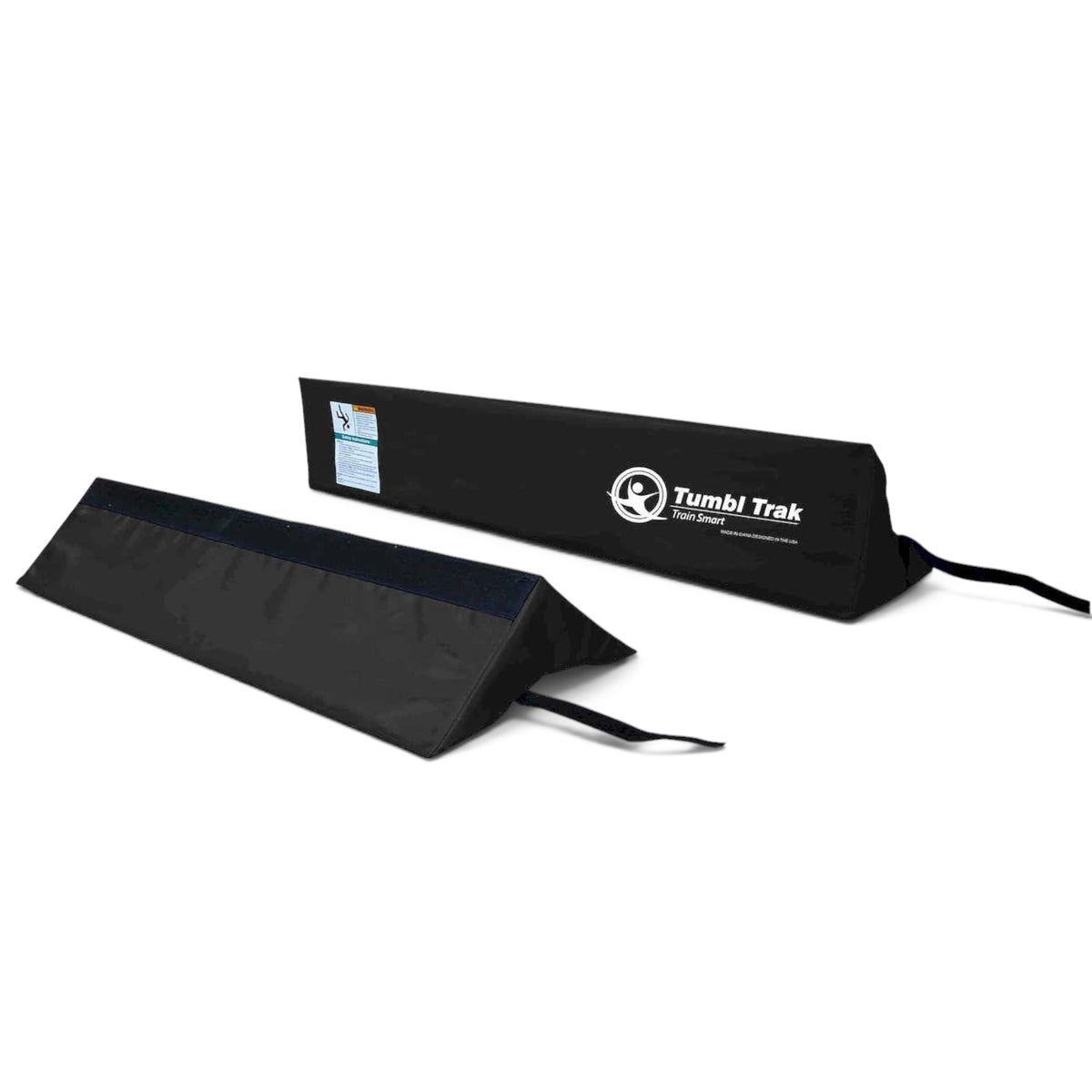 UK Gym Pits black vinyl foam cradles for stabilizing air barrels during gymnastics training