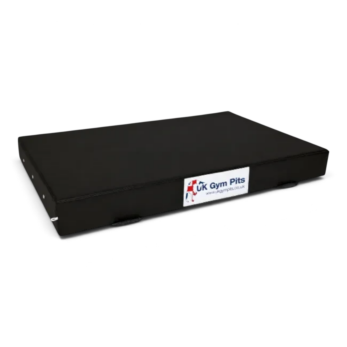 UK Gym Pits black crash mat with heavy duty handles and anti-slip base for gymnastics and martial arts training
