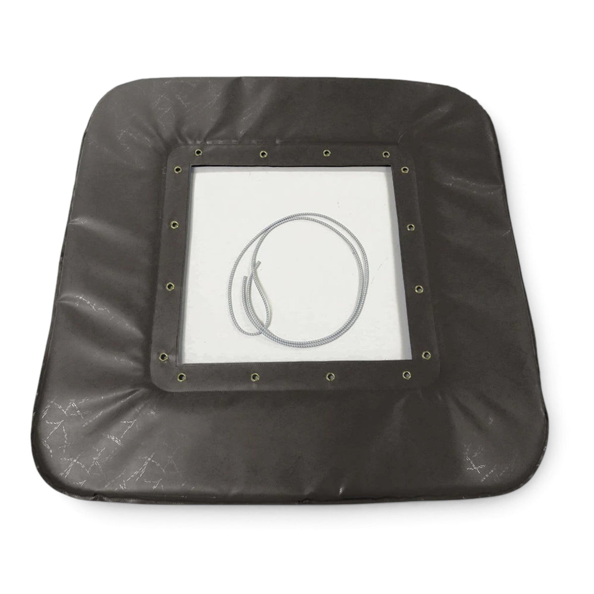 UK Gym Pits black PVC coverall frame pad for mini trampolines with lacing cord and metal eyelets
