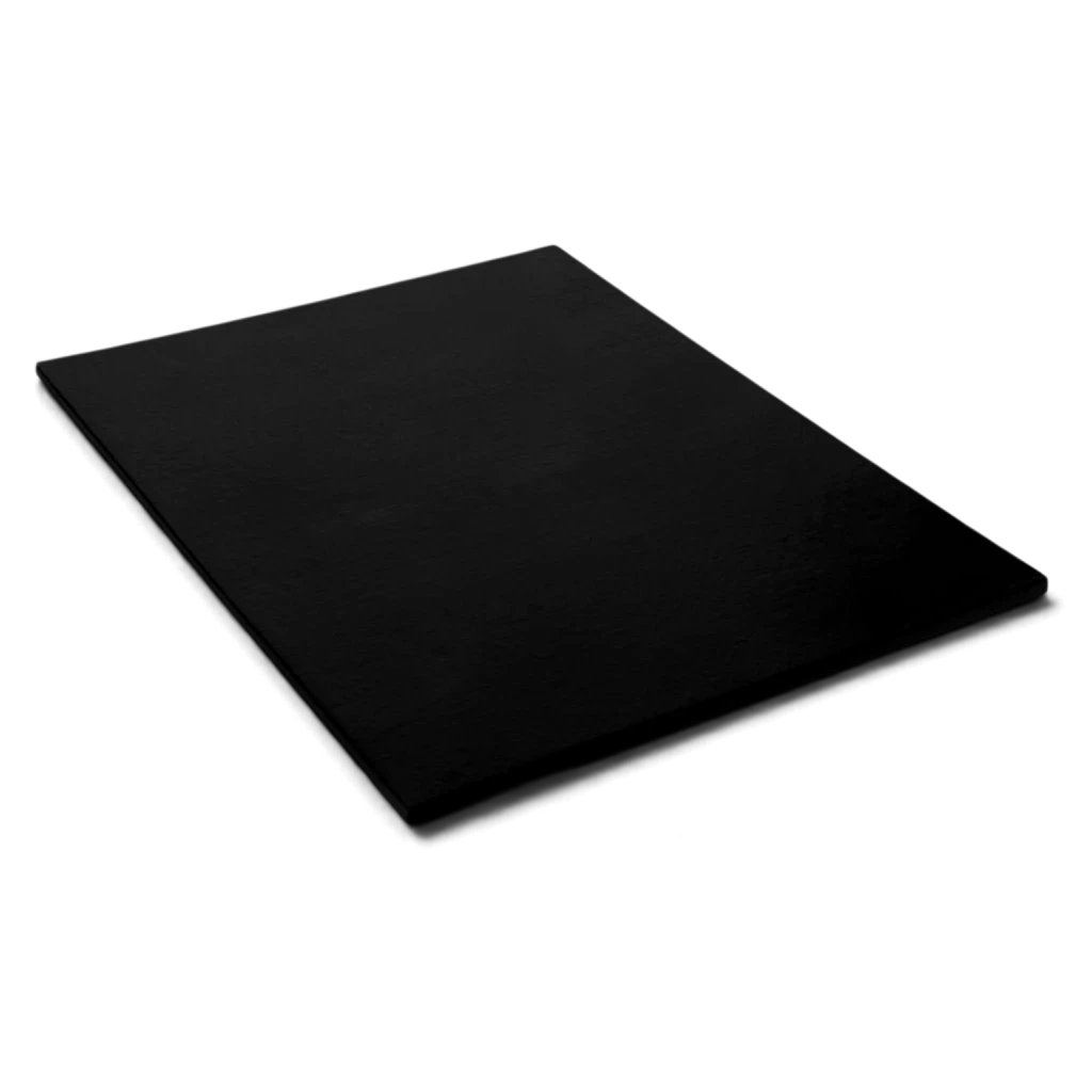 UK Gym Pits black lightweight stretch mat with chipfoam core and durable PVC cover for gymnastics and fitness.
